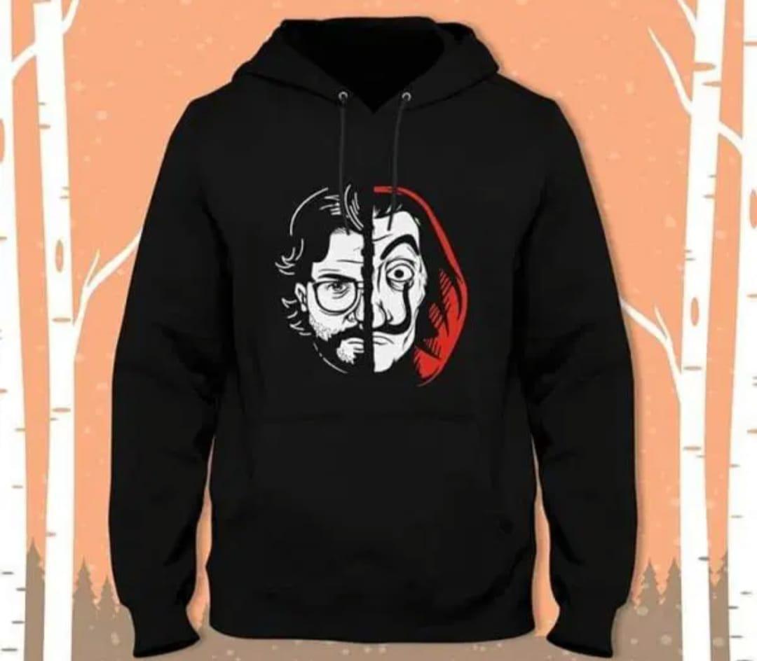Money Heist Printed Fleece Hoodie
