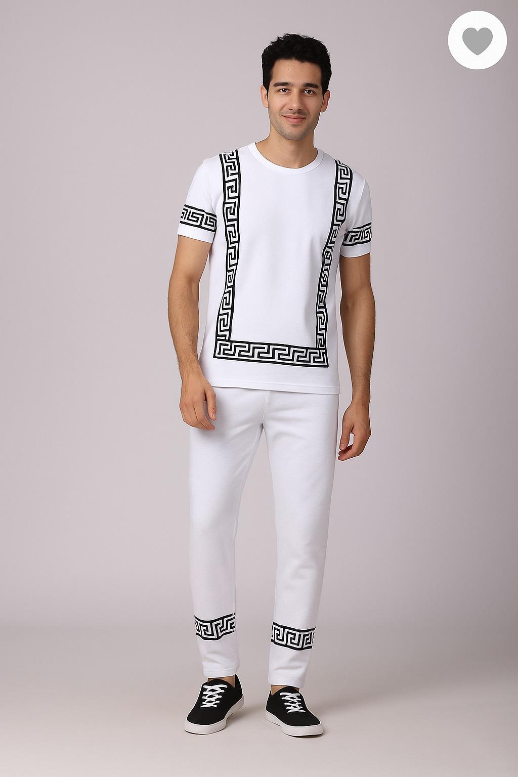 2 Pcs Men’s Micro Interlock Printed Track Suit – Hoodix