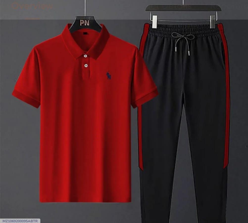2 Pcs Men's Micro Interlock Printed Track Suit