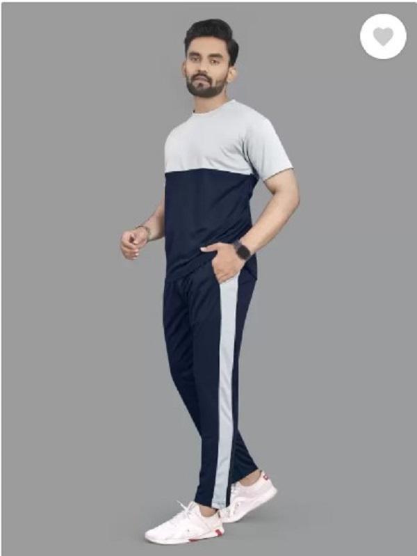 Men's Printed Polyester Track Suit - 2 Pcs - Stylish